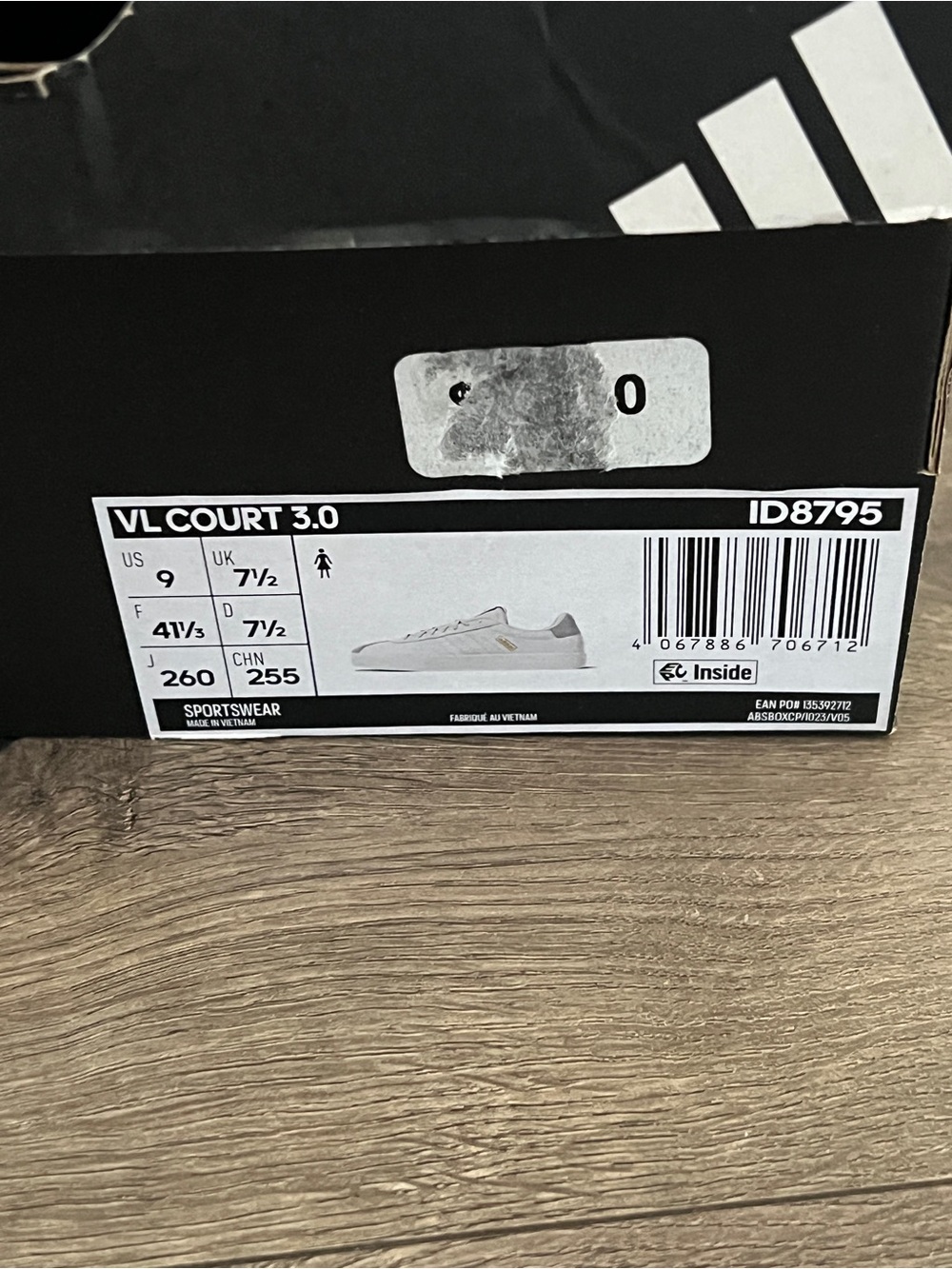 Adidas VL Court 3.0 Sneakers Size 9 New - Picture 2 of 6